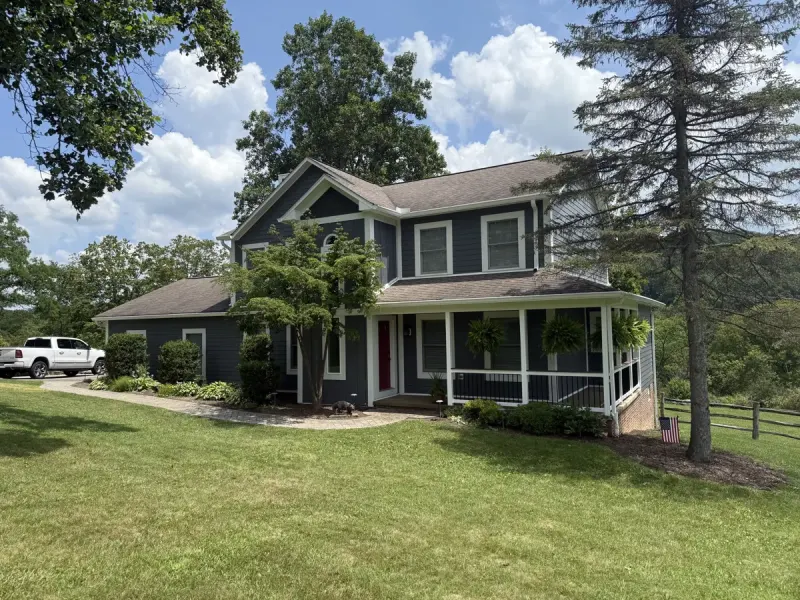 Full siding transformation, front view
