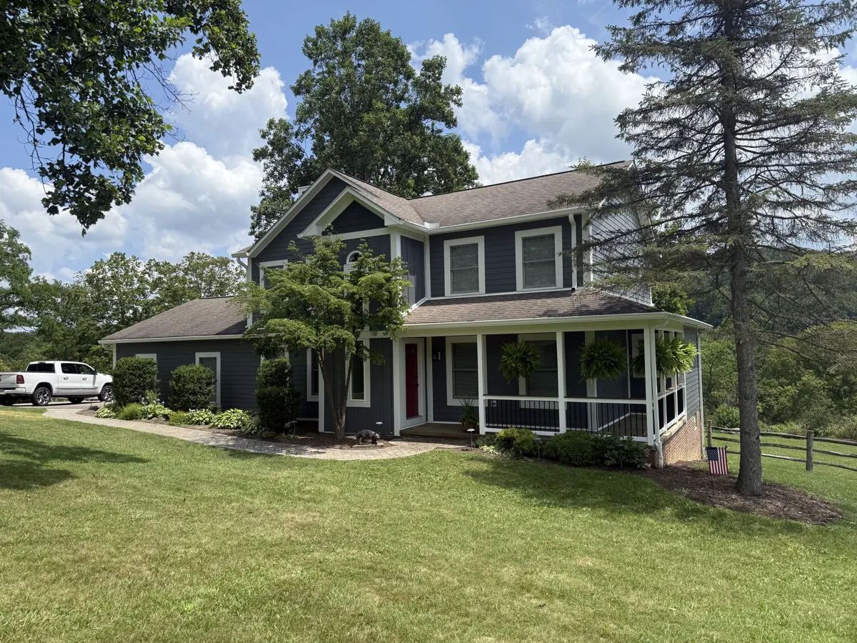Full siding transformation, front view