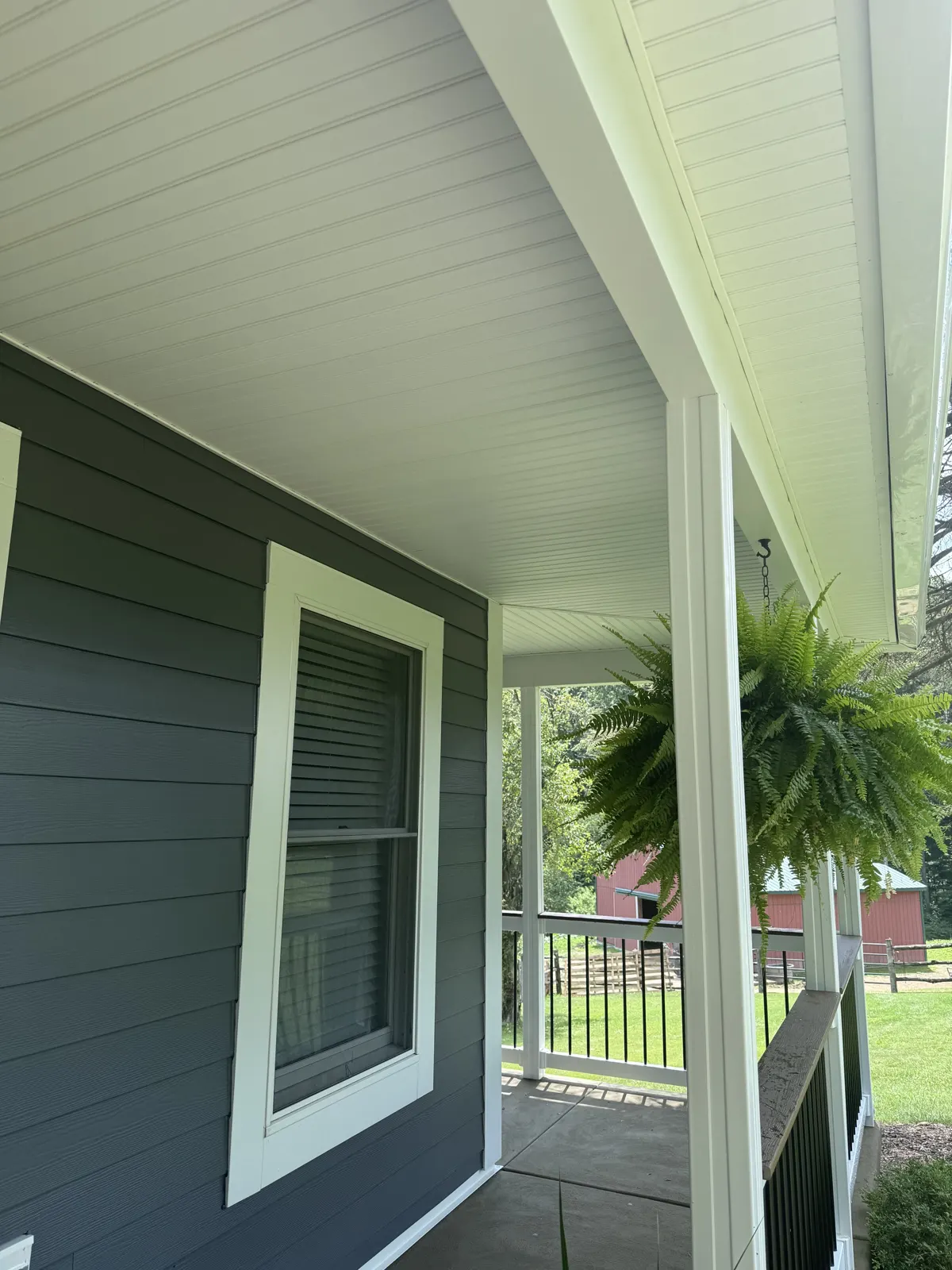 New lap siding and porch detail
